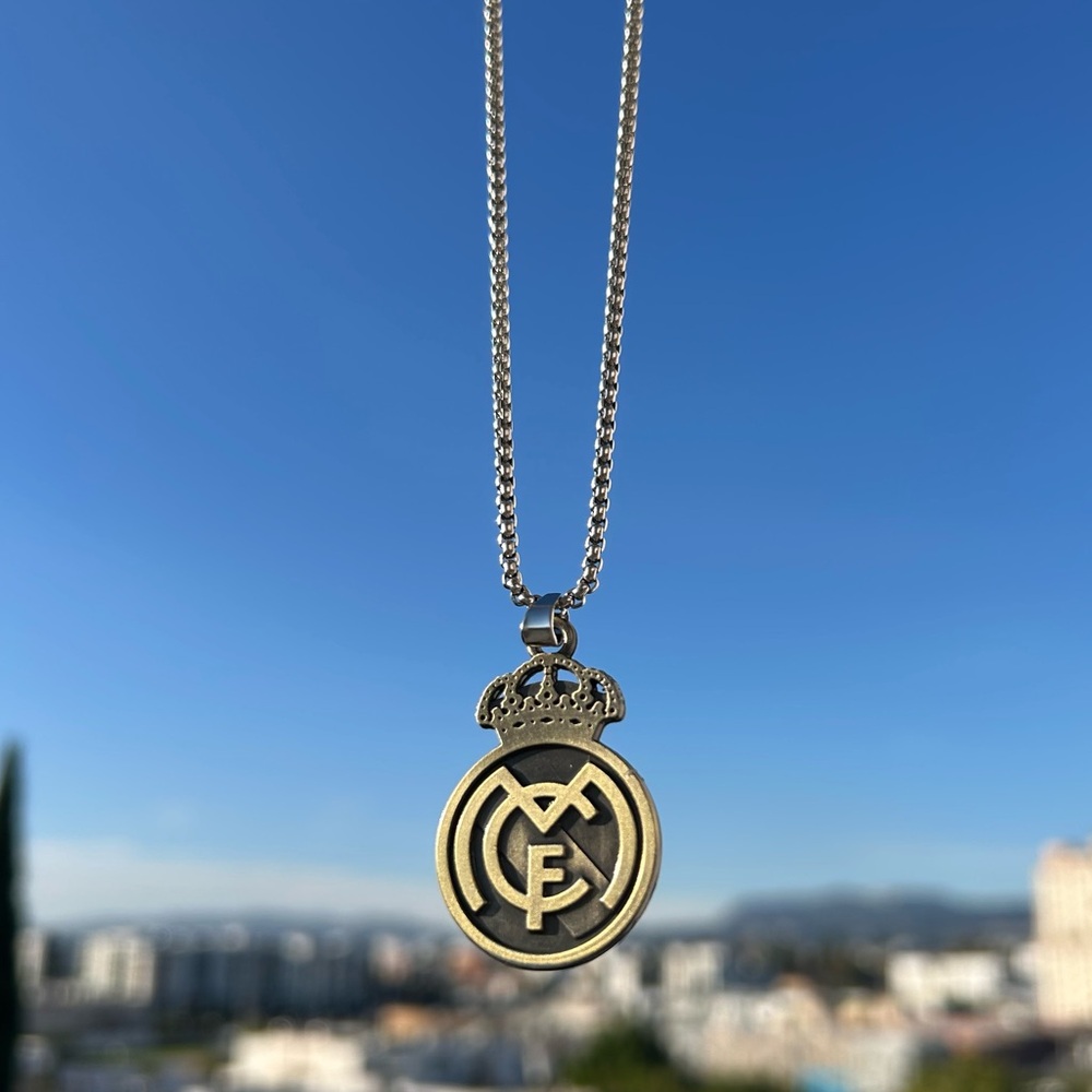 Real Madrid  Necklace Soccer Crest Pendant